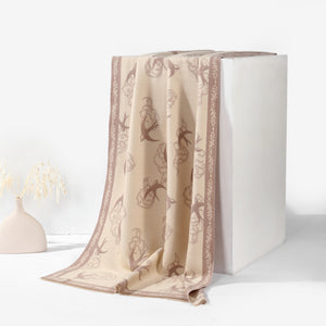 Whispering Swallows Shawl - Light Brown - Salty Accessories