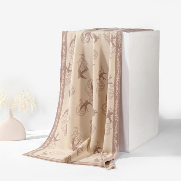 Whispering Swallows Shawl - Light Brown
