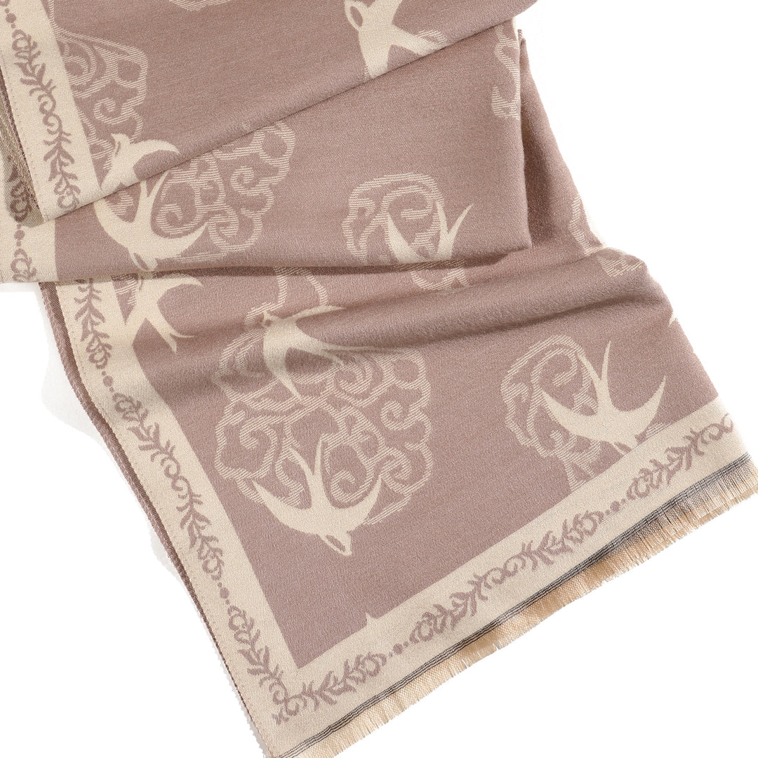 Whispering Swallows Shawl - Light Brown