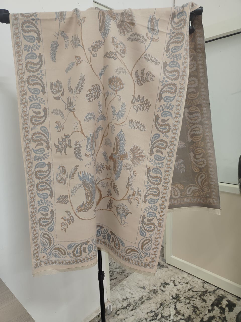 Desert Bloom Paisley Shawl - Brown