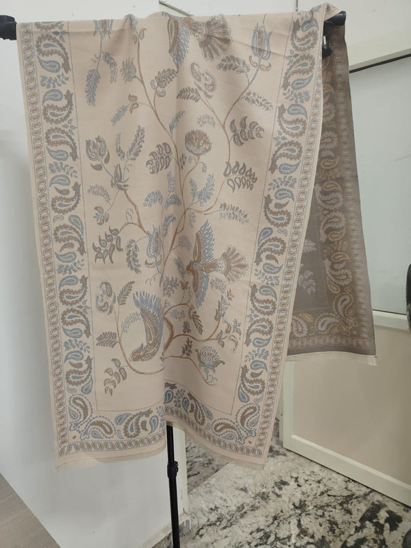 Desert Bloom Paisley Shawl - Brown