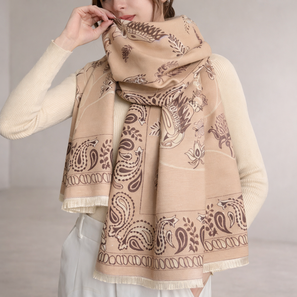 Desert Bloom Paisley Shawl - Pink
