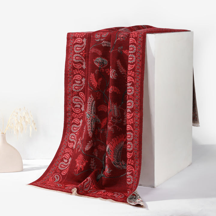 Desert Bloom Paisley Shawl - Beige