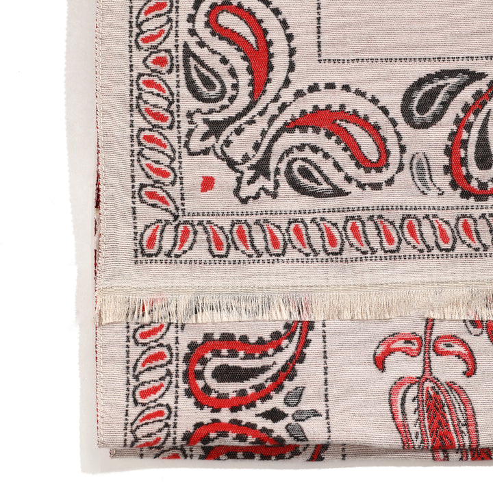 Desert Bloom Paisley Shawl - Beige