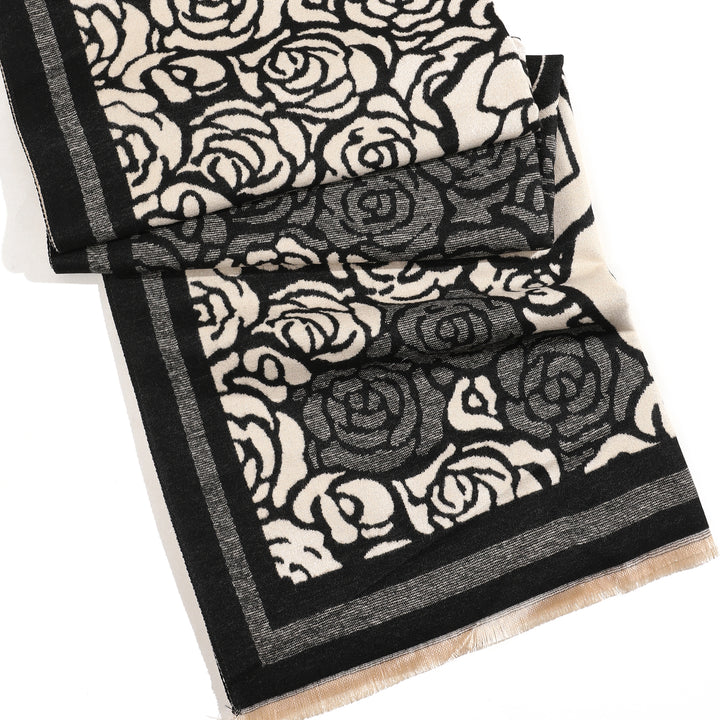 Midnight Rose Reversible Shawl