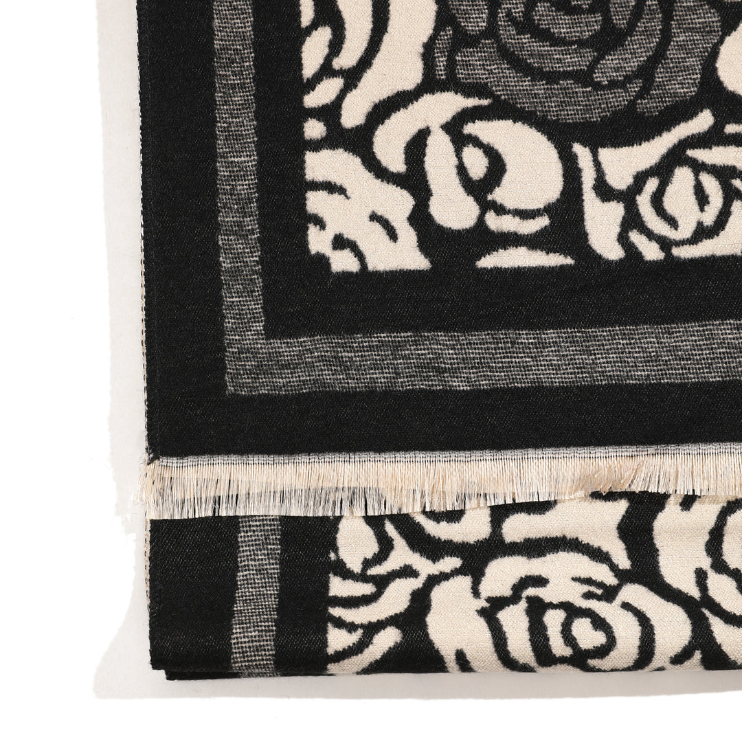 Midnight Rose Reversible Shawl