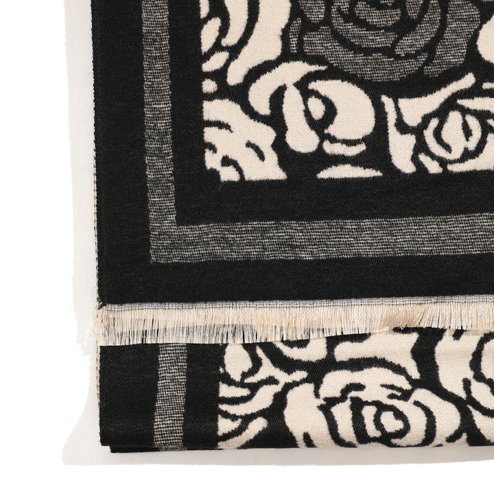 Midnight Rose Reversible Shawl