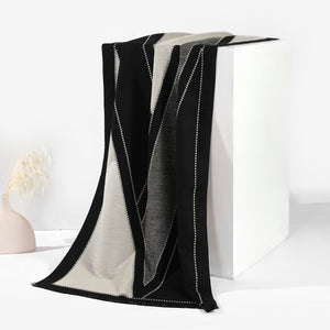 MonarchWave Luxe Knit Shawl - Dark Blue