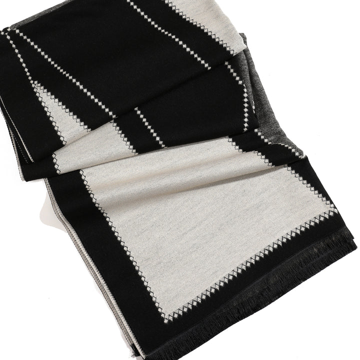 MonarchWave Luxe Knit Shawl - Dark Blue