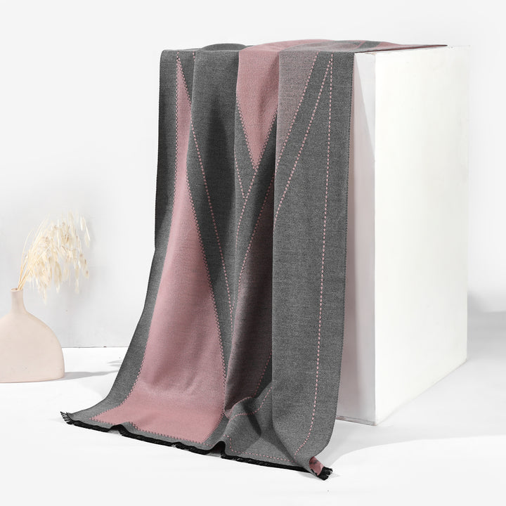 MonarchWave Luxe Knit Shawl - Pink