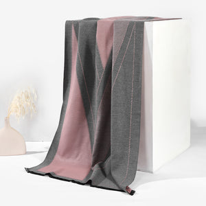 MonarchWave Luxe Knit Shawl - Pink