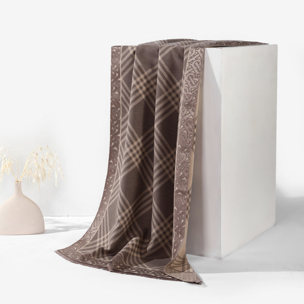 EternaCheck Classic Heritage Scarf - Light Brown