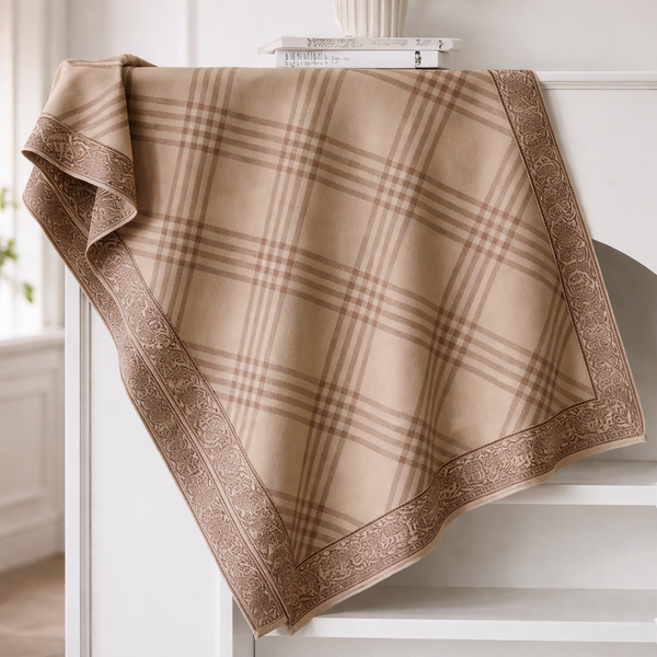 EternaCheck Classic Heritage Scarf - Light Brown