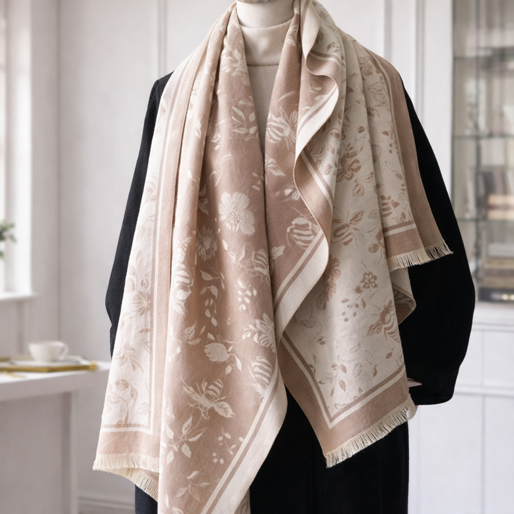 HoneyGarden Luxe Reversible Shawl - Brown