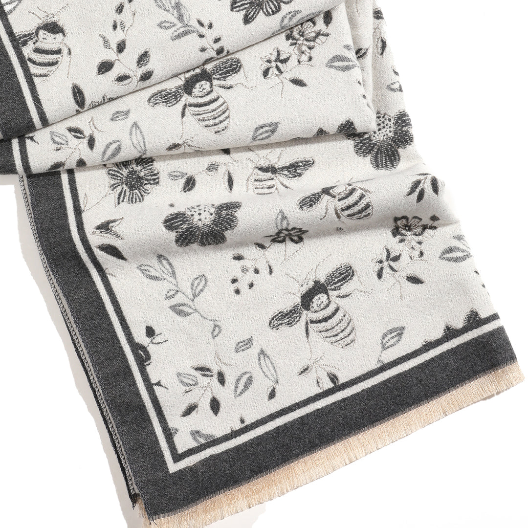 HoneyGarden Luxe Reversible Shawl - Grey