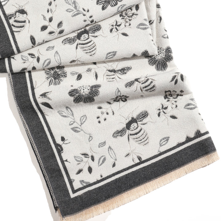 HoneyGarden Luxe Reversible Shawl - Grey