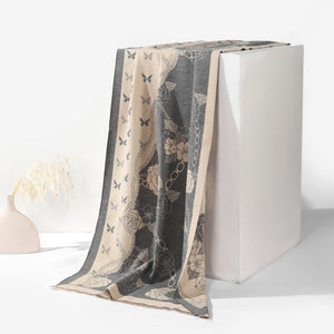 EternaBloom Luxe Heritage Shawl - Grey