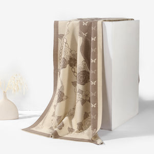 EternaBloom Luxe Heritage Shawl - Beige - Salty Accessories