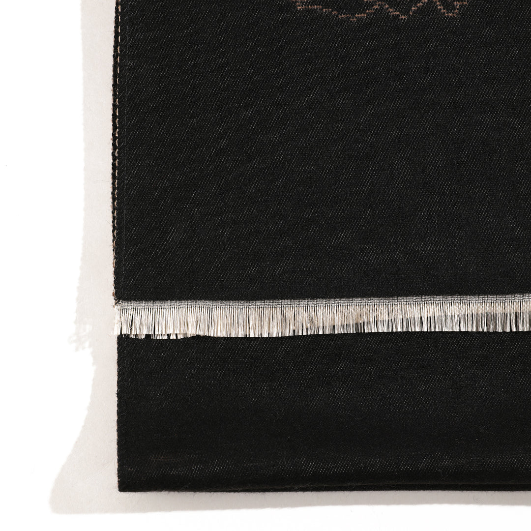 Reversible Rose Elegance Shawl - Light Brown