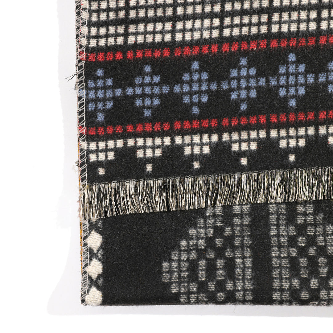 Reversible Weave Boho Shawl - Black