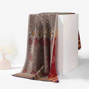 Reversible Weave Boho Shawl - Pink