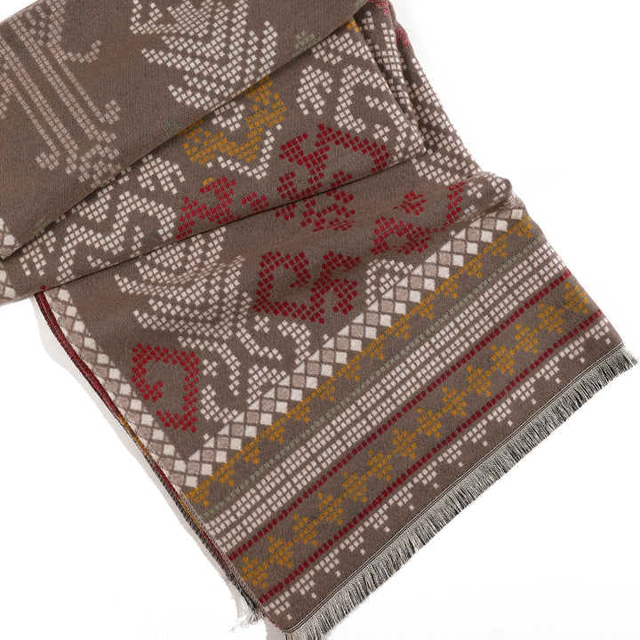 Reversible Weave Boho Shawl - Pink