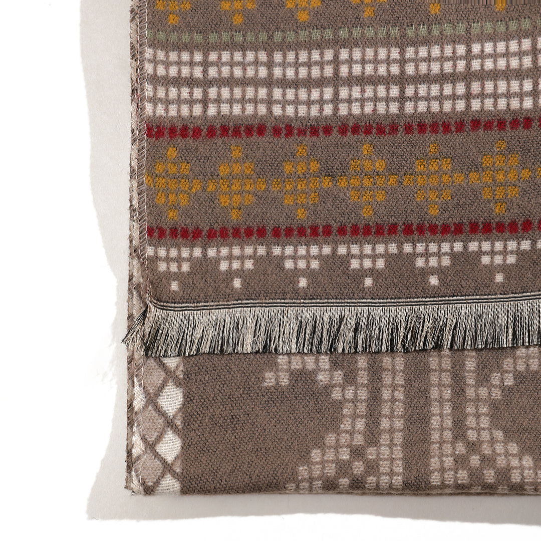 Reversible Weave Boho Shawl - Pink