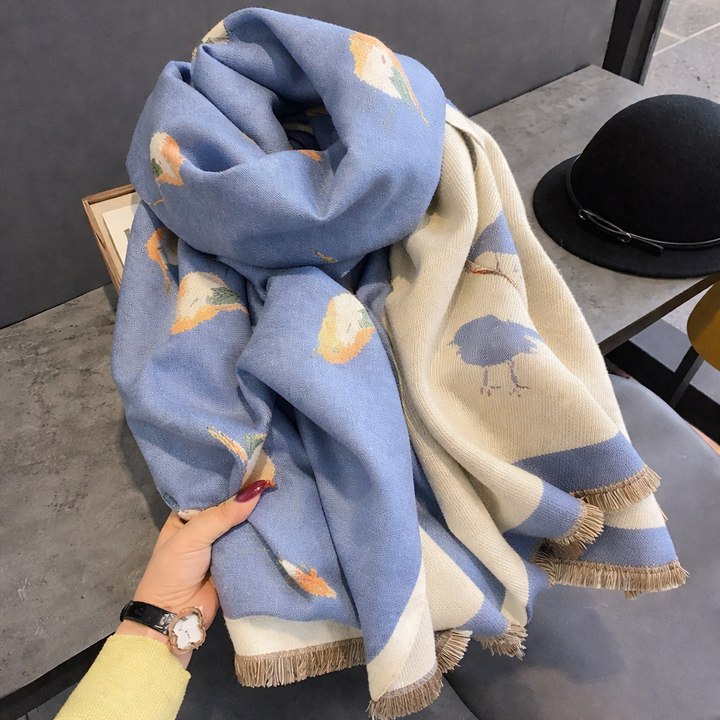 Aviara Reversible Joy Shawl - Blue - Salty Accessories