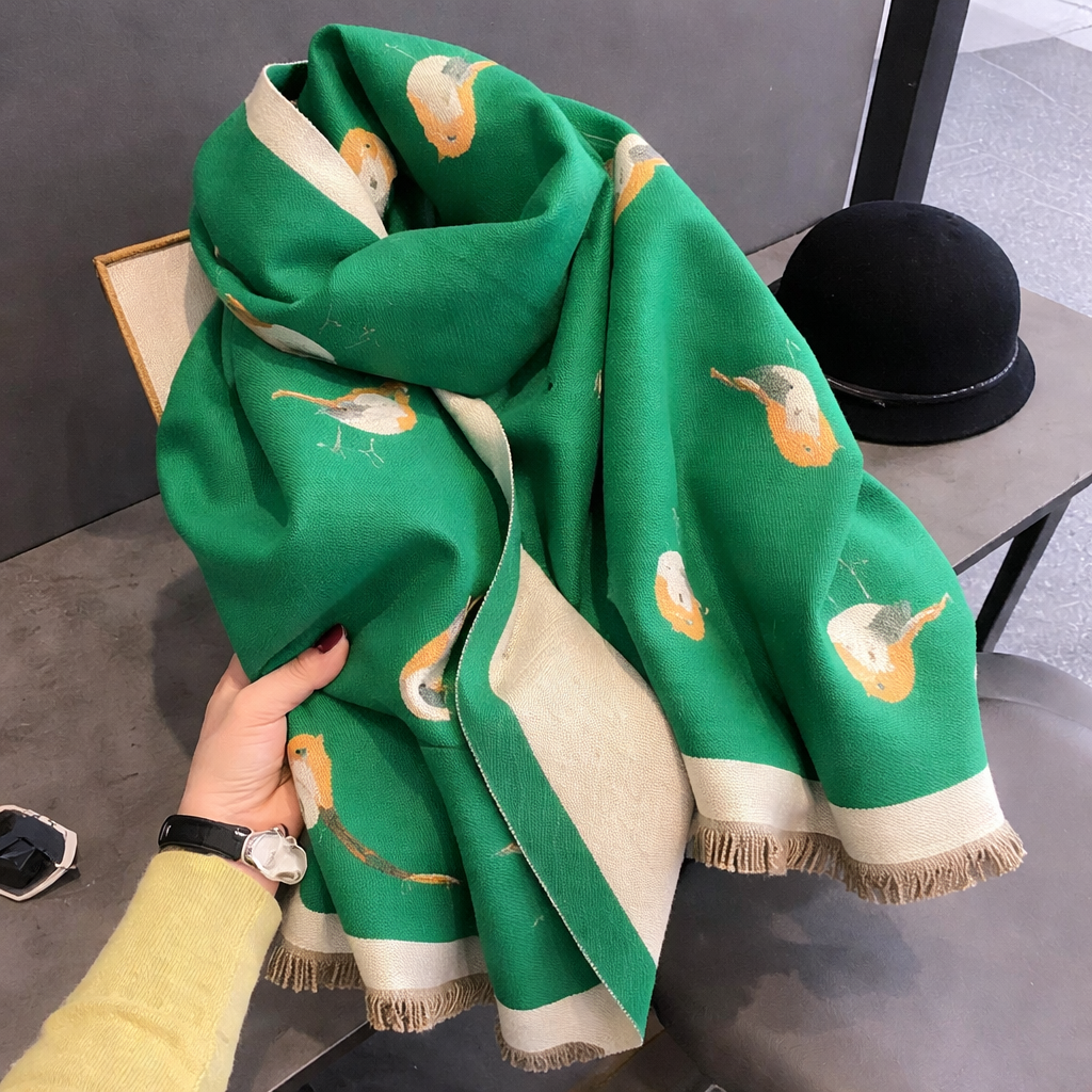 Aviara Reversible Joy Shawl - Green - Salty Accessories