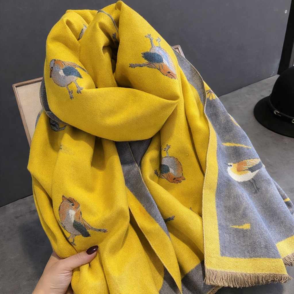 Aviara Reversible Joy Shawl - Yellow - Salty Accessories