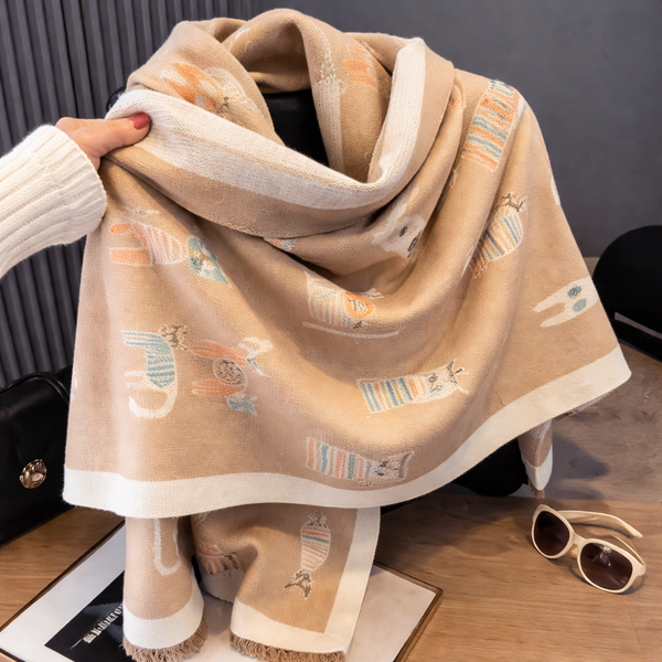 WhiskerCharm Cozy Cat Shawl