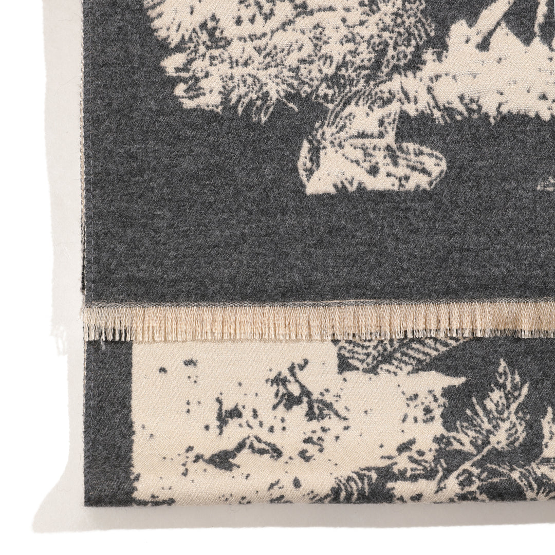 Tropical Garden Luxe Shawl - Grey