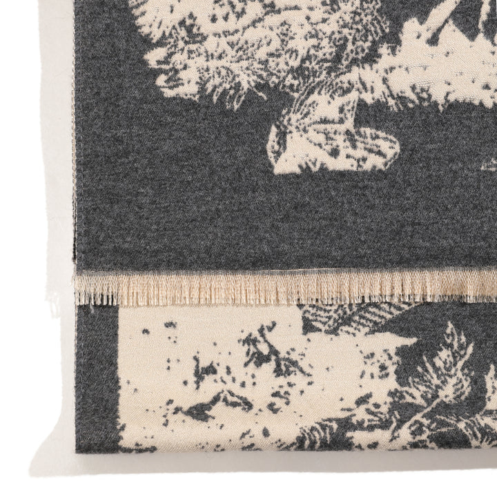 Tropical Garden Luxe Shawl - Grey