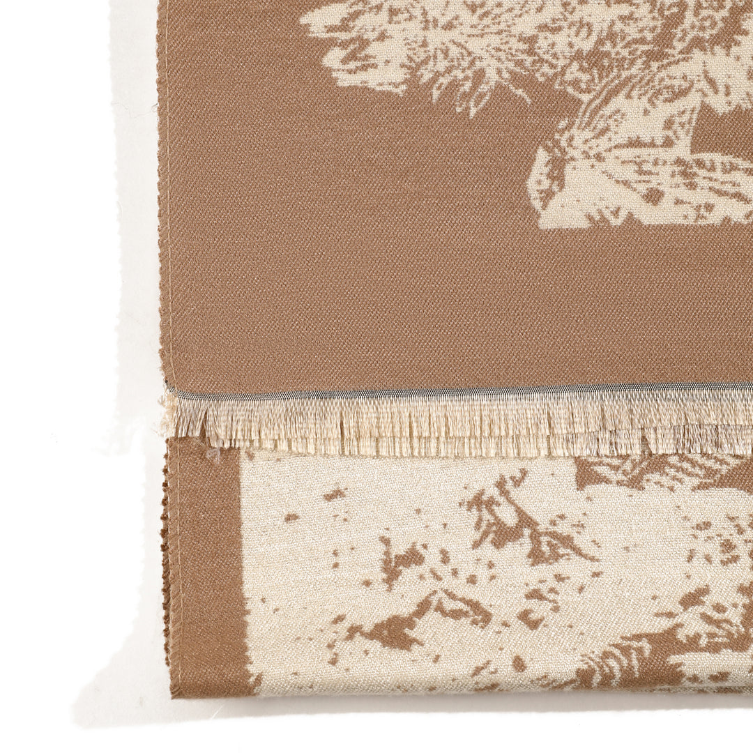 Tropical Garden Luxe Shawl - Tan