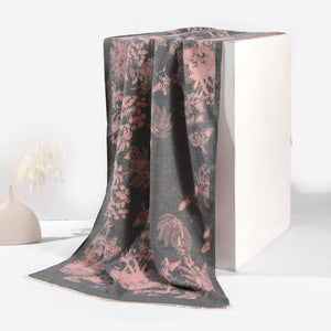 Tropical Garden Luxe Shawl - Light Pink - Salty Accessories