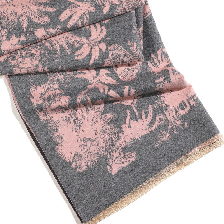 Tropical Garden Luxe Shawl - Light Pink