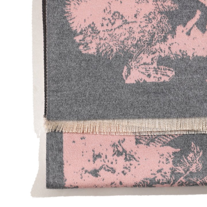 Tropical Garden Luxe Shawl - Light Pink