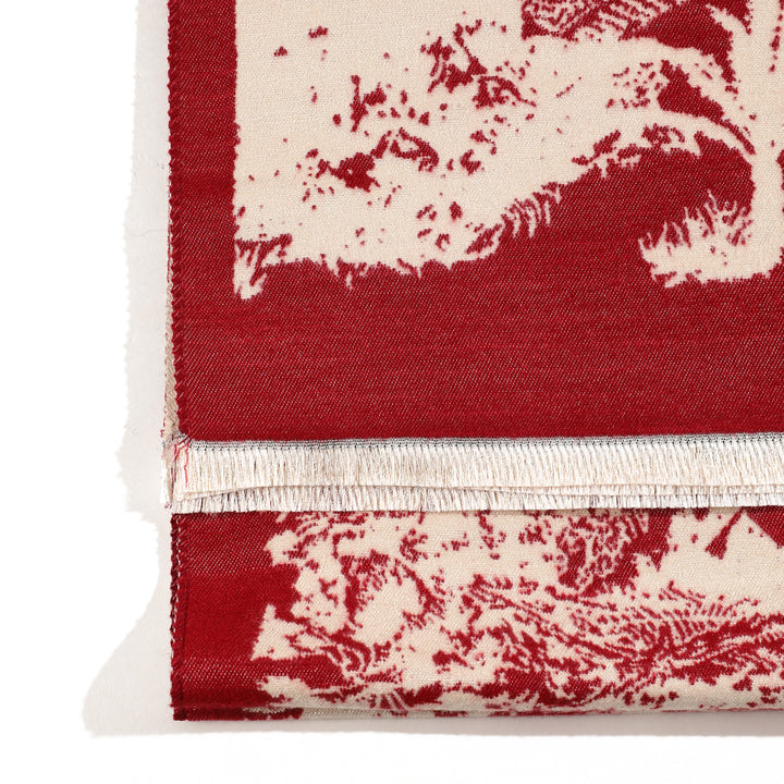 Tropical Garden Luxe Shawl - Dark Pink