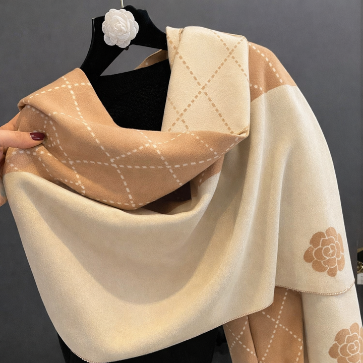 Château Check Luxe Scarf - Brown - Salty Accessories