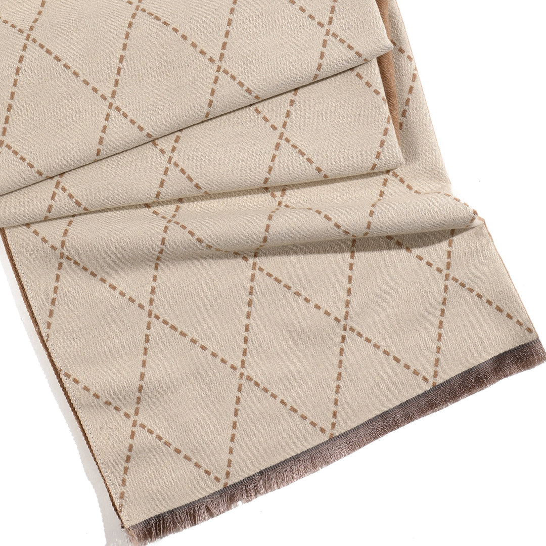 Château Check Luxe Scarf - Brown