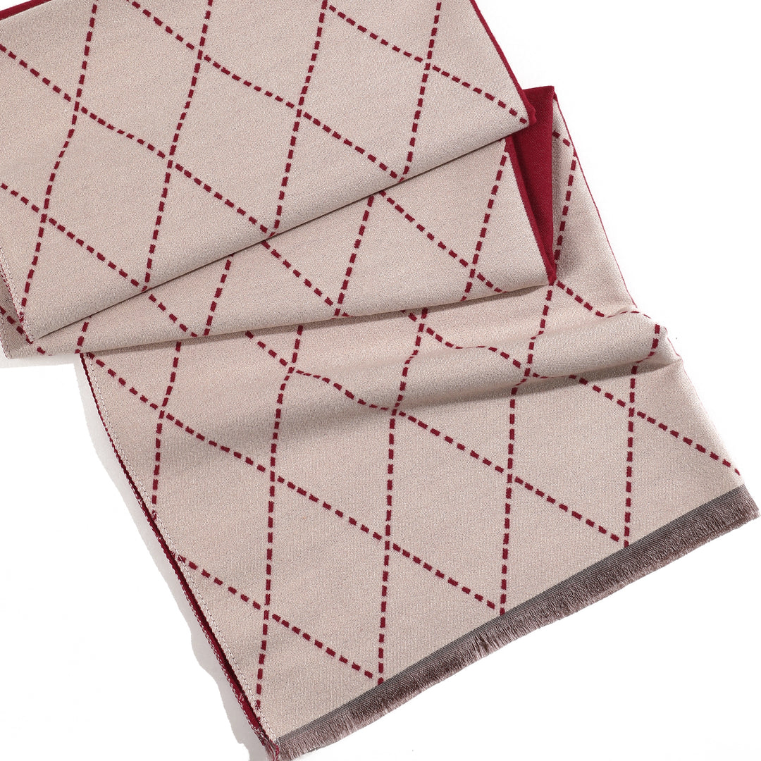 Château Check Luxe Scarf - Red