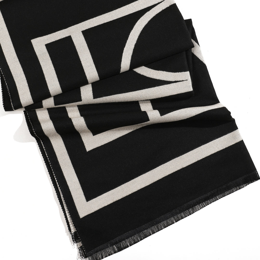 ModArt Geometric Shawl - Black