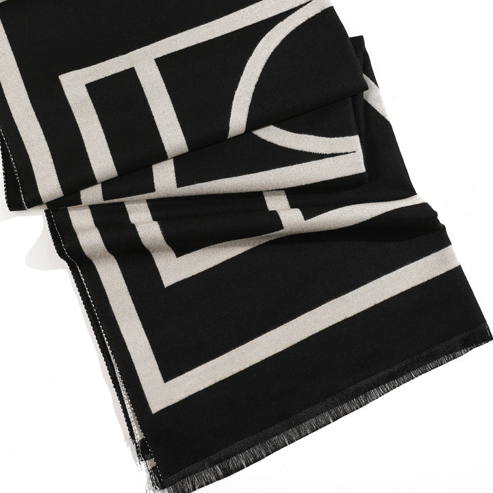 ModArt Geometric Shawl - Black