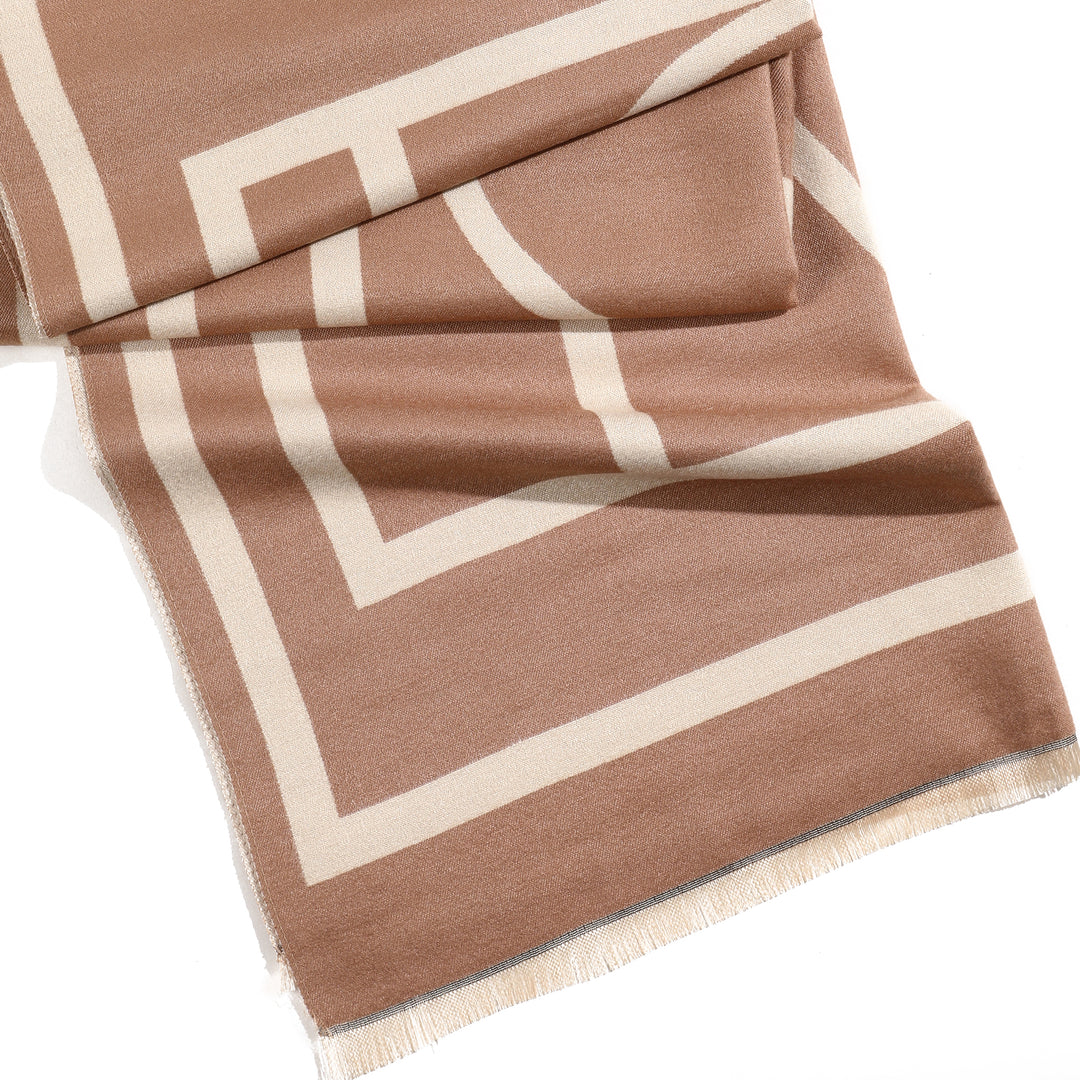 ModArt Geometric Shawl - Brown