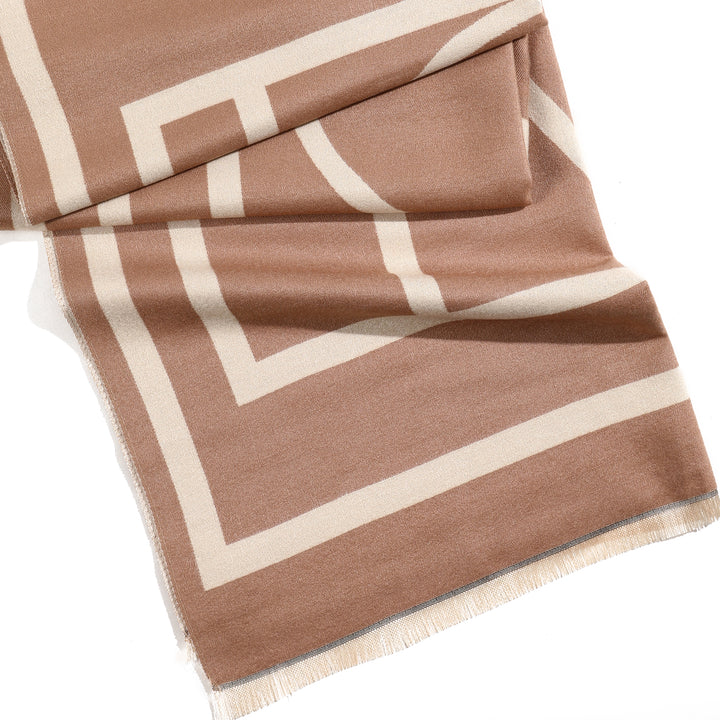 ModArt Geometric Shawl - Brown