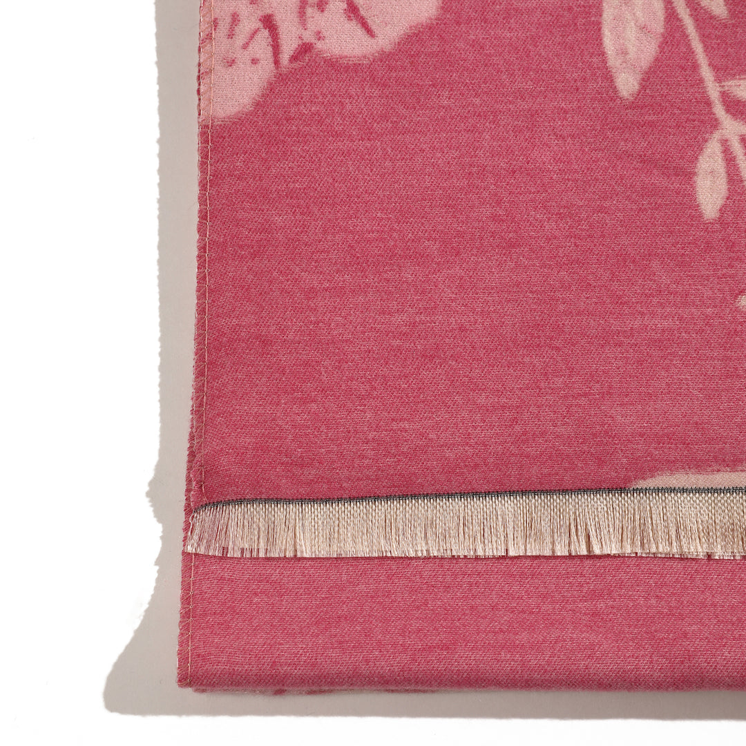 PetalWhisper Blush Floral Shawl - Pink