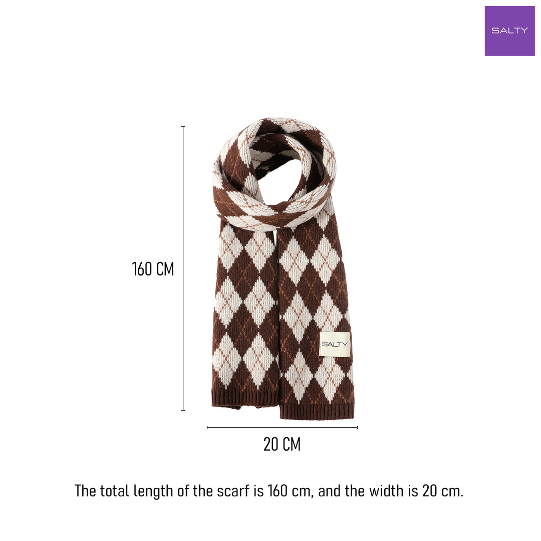 Heritage Diamond Luxe Scarf - Brown