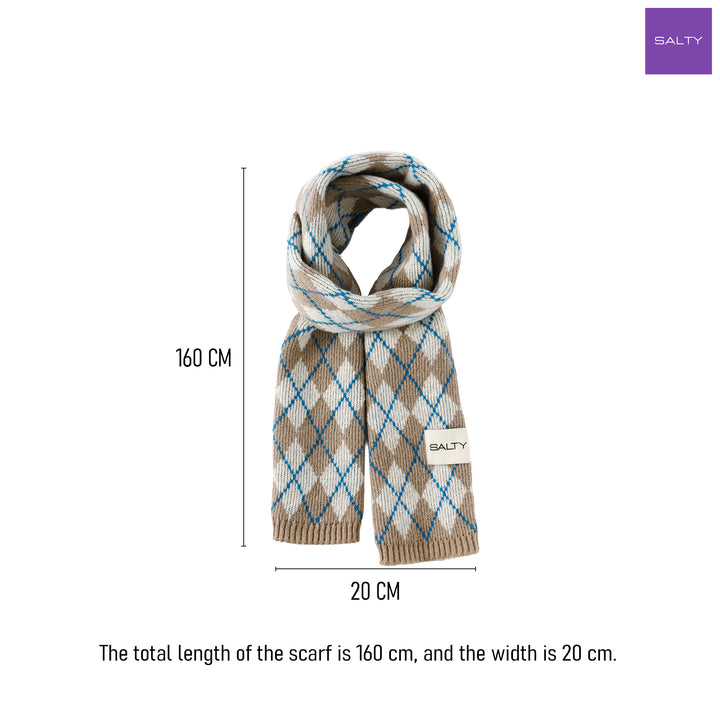 Heritage Diamond Luxe Scarf - Khaki