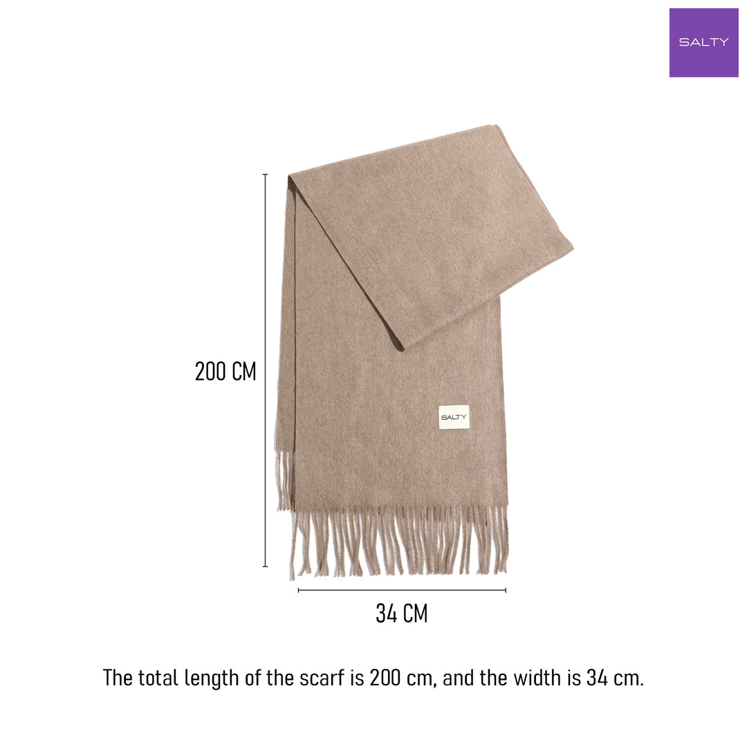 Minimal Solid Fringe Muffler - Oatmeal