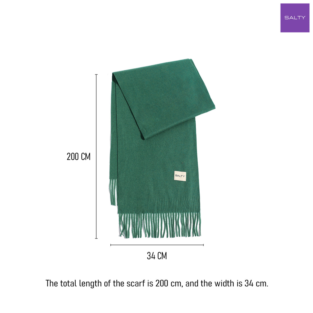 Minimal Solid Fringe Muffler - Green